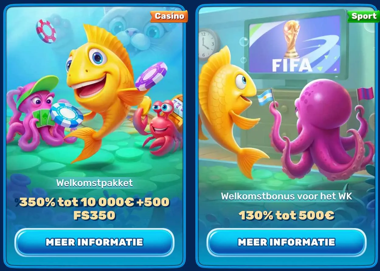 Bonussen bij Spinfin Casino